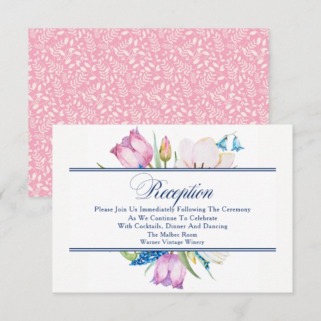 Invitación Recepción de Bouquet en el jardín (Anverso / Reverso)