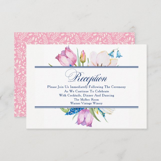 Invitación Recepción de Bouquet en el jardín (Anverso / Reverso)