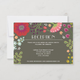 Invitación Recepción de Bunch con flores