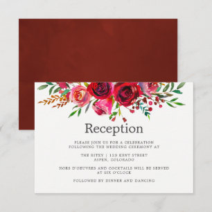 Invitación Recepción de casamiento floral