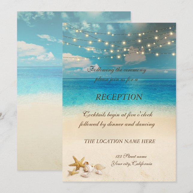 Invitación Recepción de cascos de playa (Anverso / Reverso)