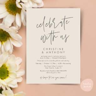 Invitación Recepción de cena de boda minimalista moderna