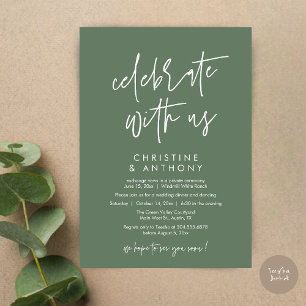 Invitación Recepción de cena de boda minimalista moderna