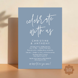 Invitación Recepción de cena de boda minimalista moderna