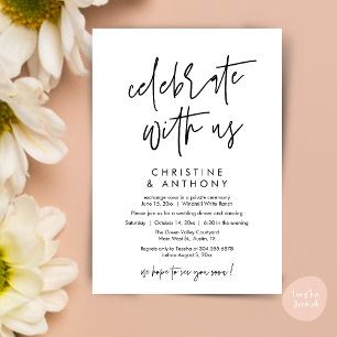Invitación Recepción de cena de boda minimalista moderna