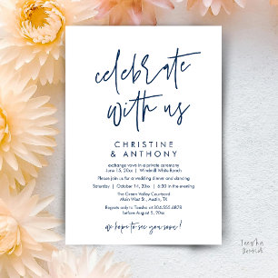 Invitación Recepción de cena de boda minimalista moderna