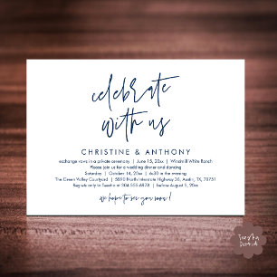Invitación Recepción de cena de boda minimalista moderna