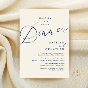 Invitación Recepción de cena de boda moderna feliz para siemp