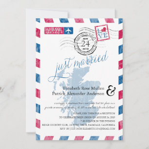Invitación Recepción de correo aéreo antiguo Escocia