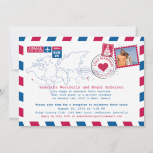 Invitación Recepción de correo aéreo Australia/Hawái