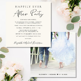 Invitación Recepción de crema de foto feliz para siempre