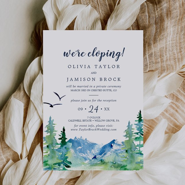 Invitación Recepción de Elopement de Destino de Montaña Rocos (Subido por el creador)