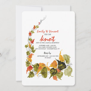 Invitación Recepción de Elopement de Hojas Abstractas en Acua