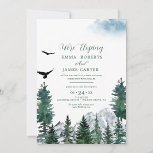 Invitación Recepción de Elopement en Destino de Montaña Rocos