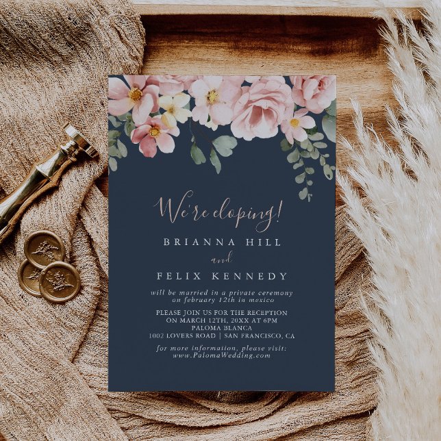 Invitación Recepción de Elopement floral de Eucalyptus Garden (Subido por el creador)