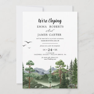 Invitación Recepción de Elopement Kraft Rocky Mountain
