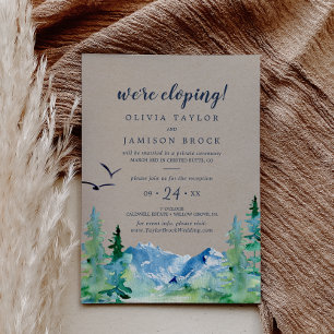 Invitación Recepción de Elopement Kraft Rocky Mountain