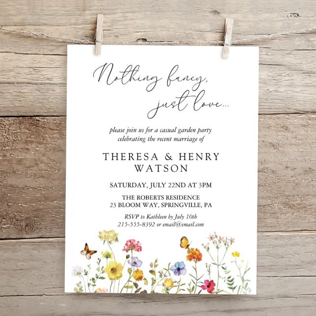 Invitación Recepción de Elopement Nada Fancy (Subido por el creador)