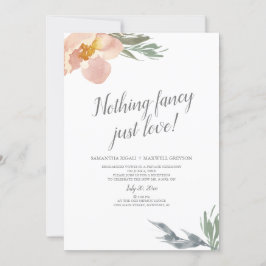 Invitación Recepción de Elopement Sin Adornos Solo Amor