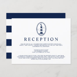 Invitación Recepción de faro de estilo náutico