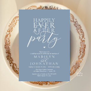 Invitación Recepción de Fiesta Moderna Mínima Feliz Después d