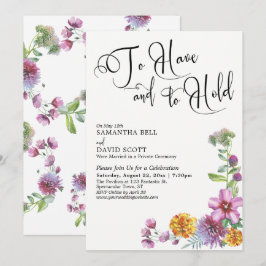 Invitación Recepción de flores silvestres y guión de To Have