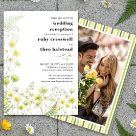 Invitación Recepción de Foto de Franja de Flor Silvestre de C