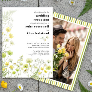 Invitación Recepción de Foto de Franja de Flor Silvestre de C