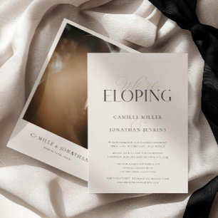 Invitación Recepción de Fotos de Elopamiento Elegante