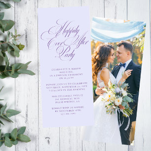 Invitación Recepción de fotos de lavanda por siempre jamás