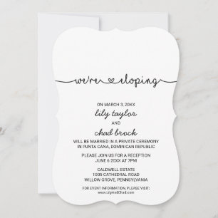 Invitación Recepción de fuga de amor