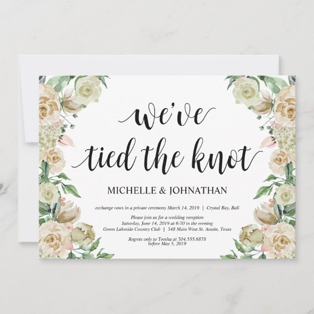 Invitación Recepción de fuga de primavera neutral invita (Anverso)