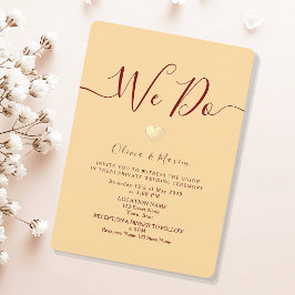 Invitación Recepción de la boda amarilla