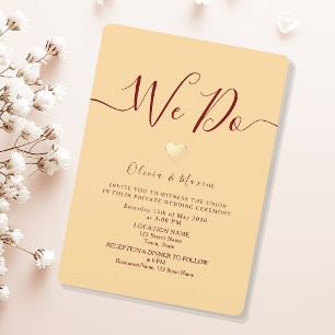 Invitación Recepción de la boda amarilla