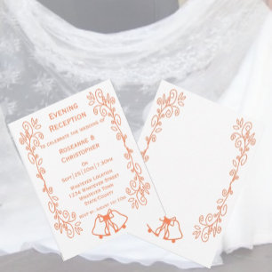 Invitación Recepción de la boda de la boda de los acordes