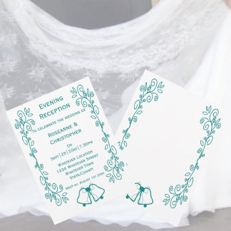 Invitación Recepción de la boda de la obra de desplazamiento