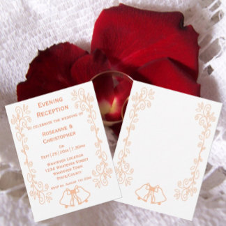 Invitación Recepción de la boda del trabajo de desplazamiento