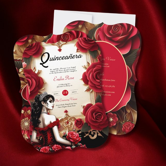 Invitación Recepción de la ceremonia de vestir de la quinceañ (Subido por el creador)