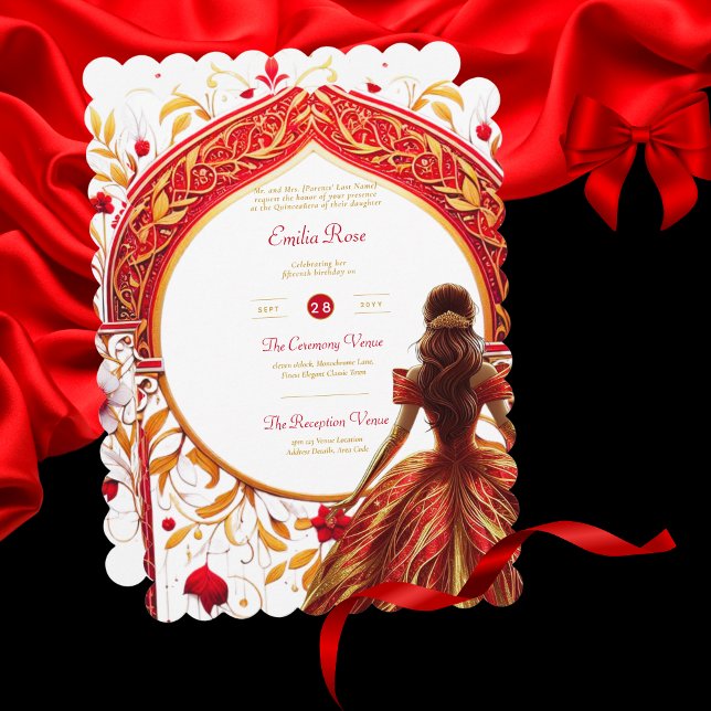 Invitación Recepción de la ceremonia de vestir de la quinceañ (Subido por el creador)