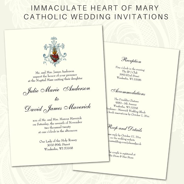 Invitación Recepción de la Cruz Marian de Boda de Marfil Cató (Subido por el creador)