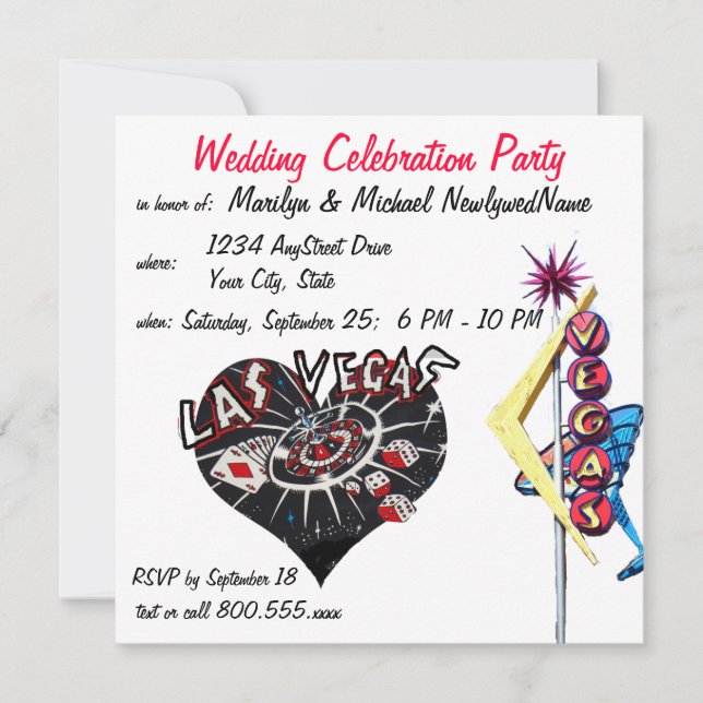 Invitación Recepción de Las Vegas (Anverso)