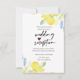 Invitación Recepción de Lemones de color agua