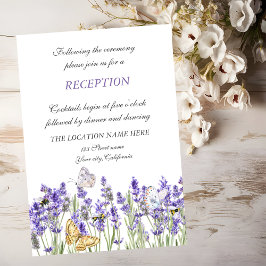 Invitación Recepción de Luces Botánicas de Lavander Butterfli