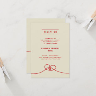Invitación Recepción de matrimonio chino Xi doble de Unión de