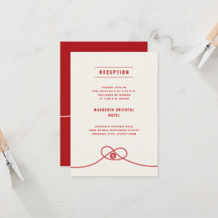 Invitación Recepción de matrimonio chino Xi doble de Unión de