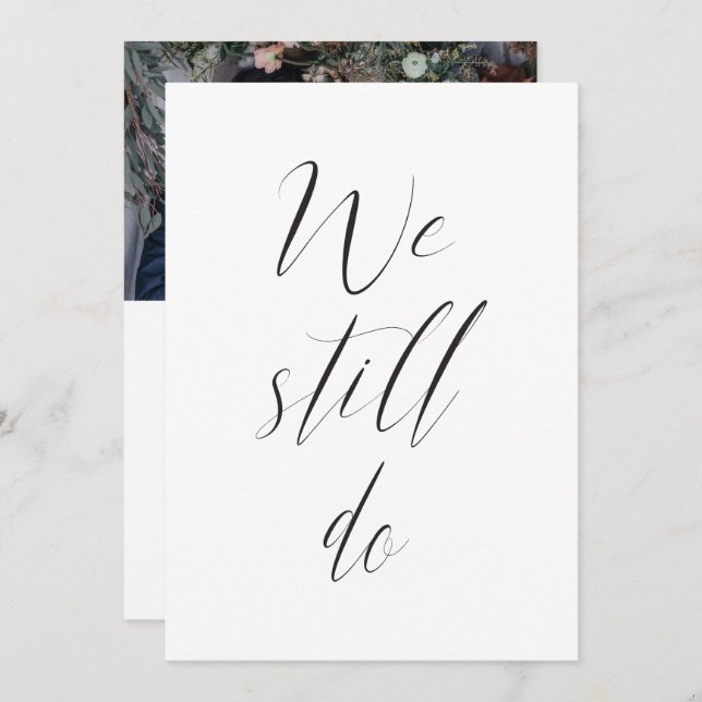 Invitación Recepción de matrimonio secuencial que aún hacemos (Anverso / Reverso)