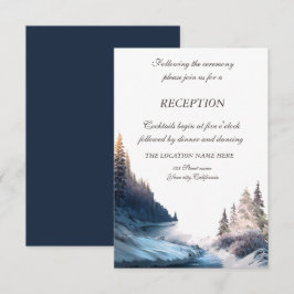 Invitación Recepción de paisaje, naturaleza, bosque
