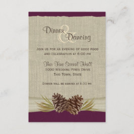 Invitación Recepción de Piñas y Arpillera Ciruela