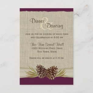 Invitación Recepción de Piñas y Arpillera Ciruela