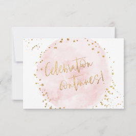 Invitación Recepción de PixDezines H2 Bat de algodón rosa Mit